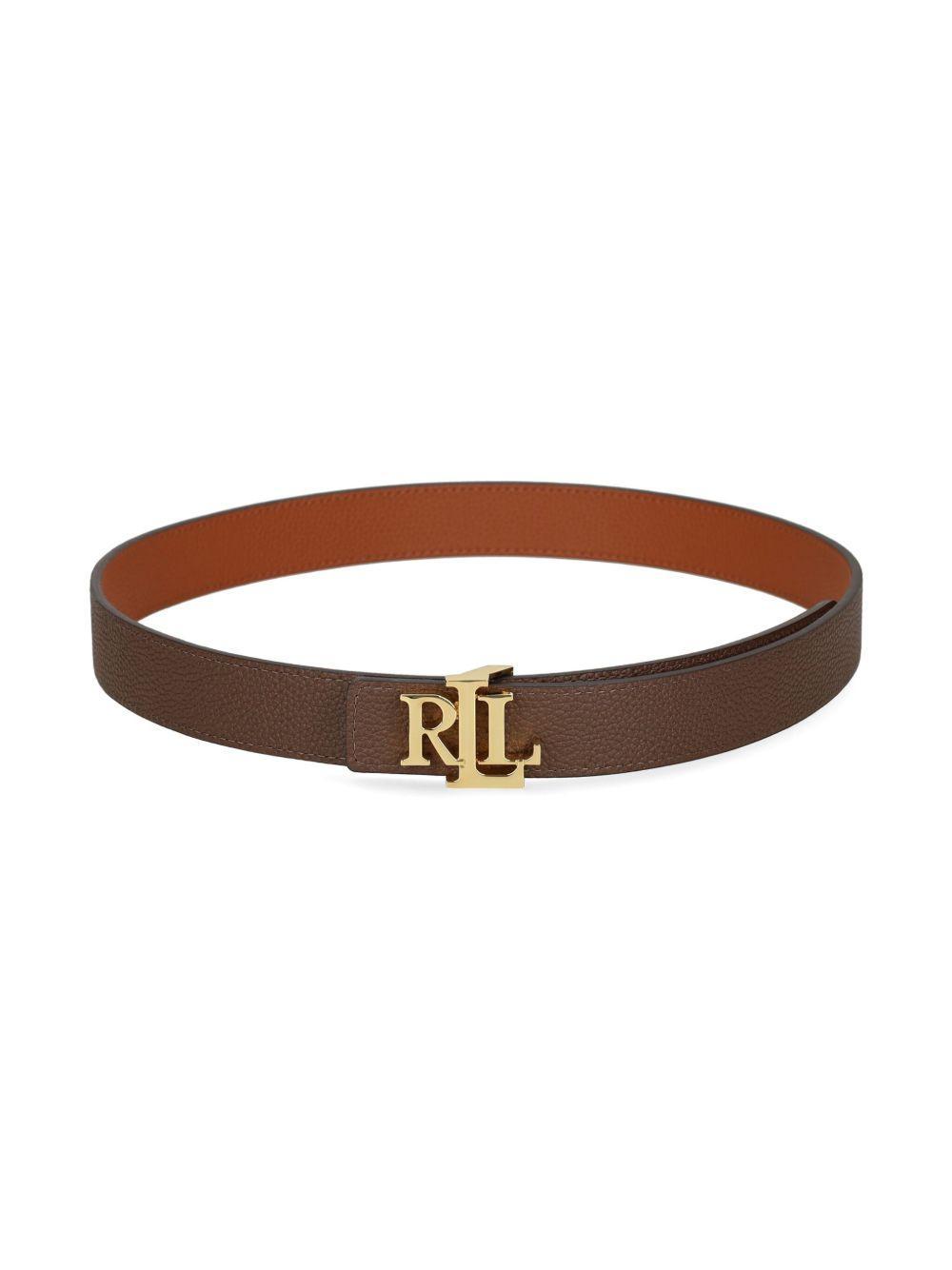 logo-buckle leather belt Product Image