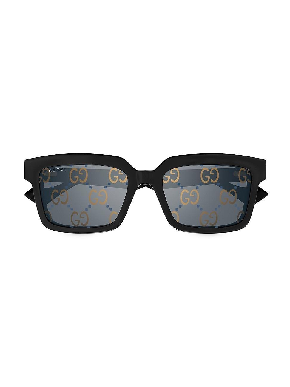 Mens Acetate Rectangle Sunglasses with GG Lens Product Image