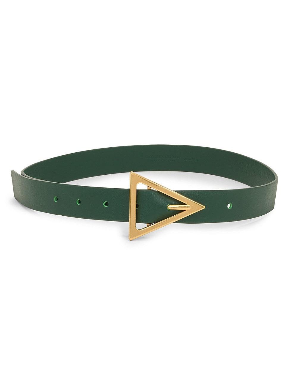 Womens Triangle-Buckle Leather Belt Product Image
