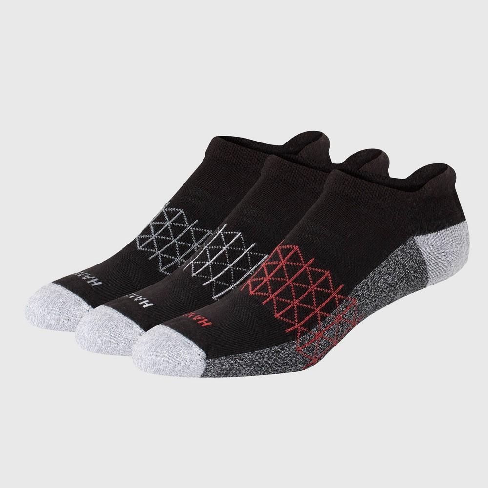 Hanes Mens 3pk Absolute Active Cushioned Heel Shield Socks 6-12: Low Cut, Breathable Mesh, Arch Support, Seamless Toe Product Image