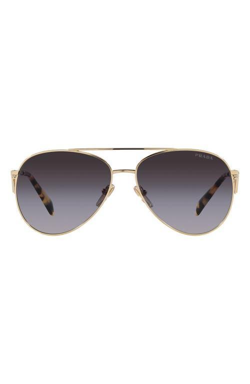 Prada Womens PR 73ZS 58mm Aviator Sunglasses Product Image