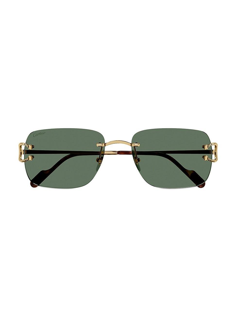 Mens C Dcor 59 Square Rimless Sunglasses Product Image