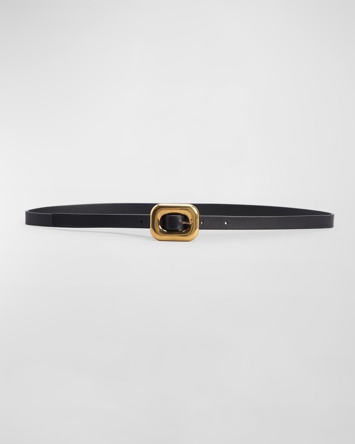 Womens Slim Leather Belt Product Image