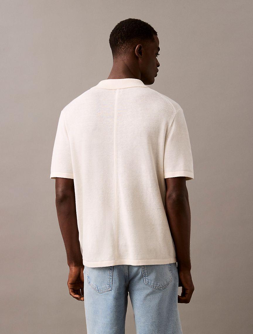 Linen Blend Polo Shirt Product Image