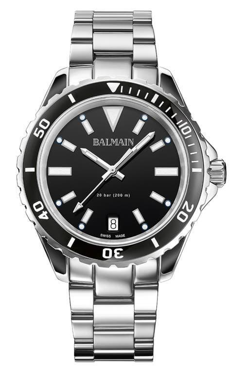BALMAIN Women's Swiss Ophrys Stainless Steel Bracelet Watch 39mm In Silver,black Product Image