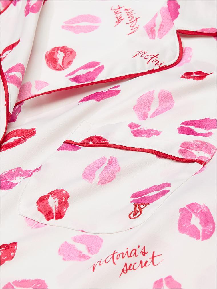 Glazed Satin Long Pajama Set Product Image