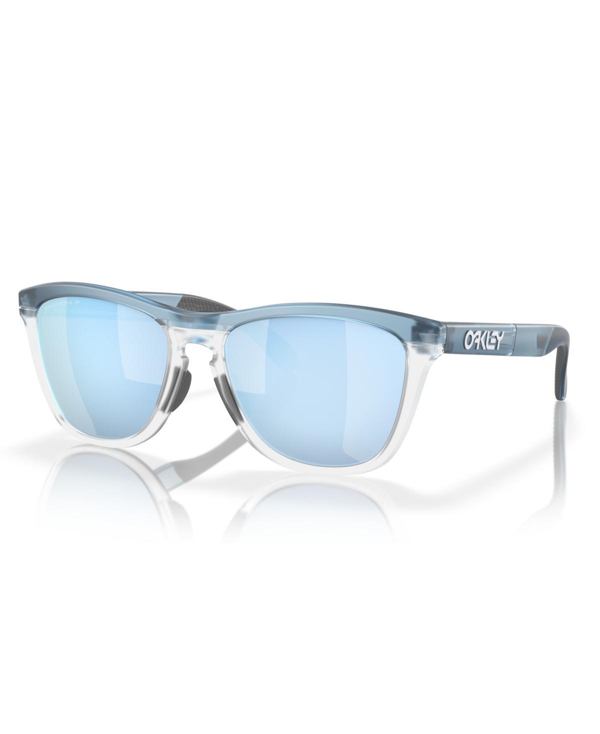 Oakley Mens OO9284 Frogskins Range 55mm Round Sunglasses - Matte Black/Prizm Grey Product Image