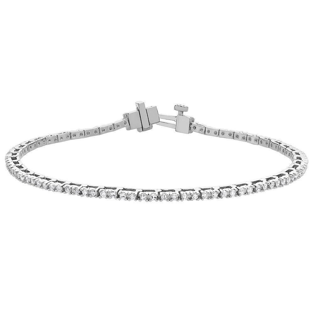 Diamond Brilliance Sterling Silver 1 Carat T.W. Lab-Created Diamond Tennis Bracelet, Women's, Size: 7", Silver Tone Product Image