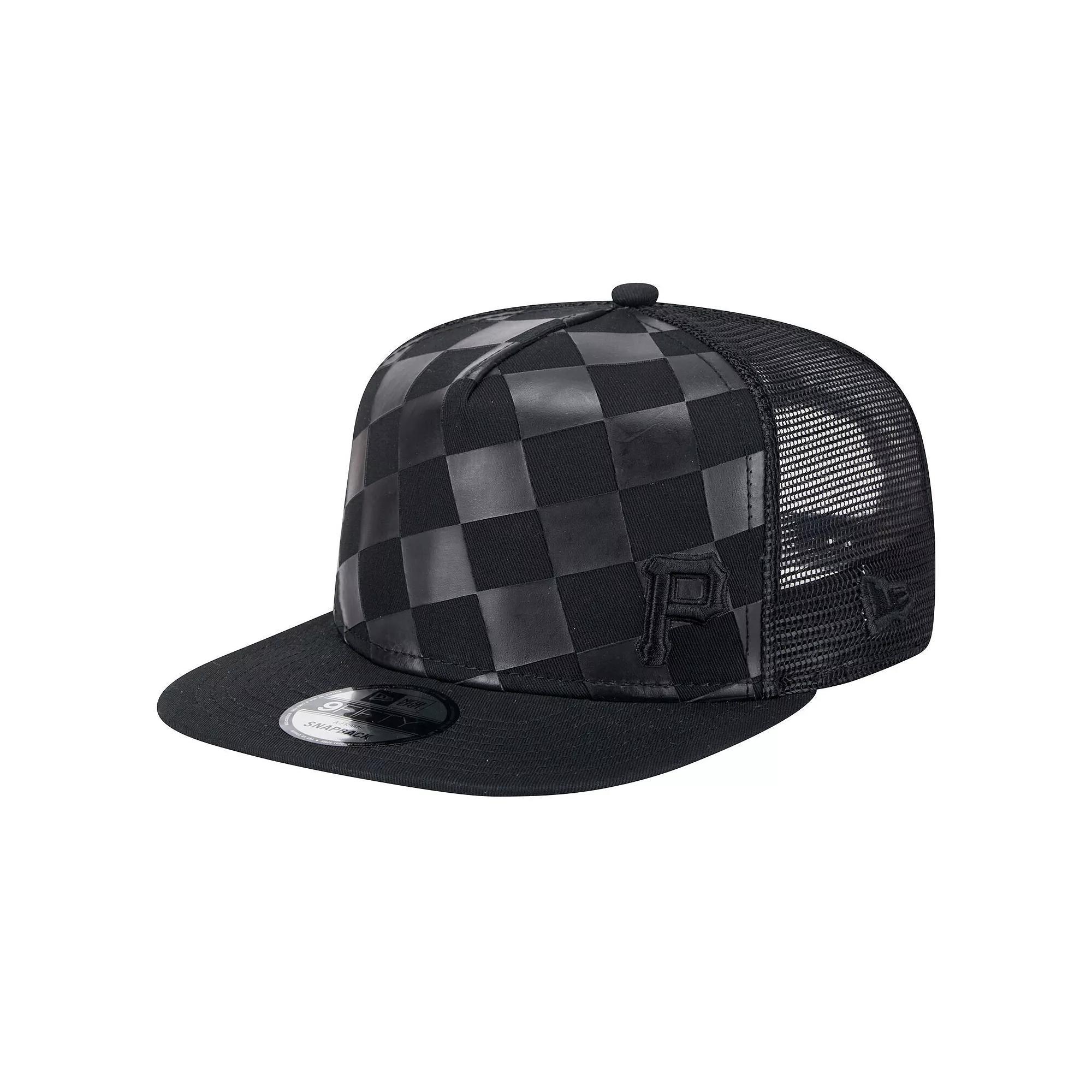 Men's New Era Black Pittsburgh Pirates Score Check 9FIFTY A-Frame Trucker Snapback Hat Product Image