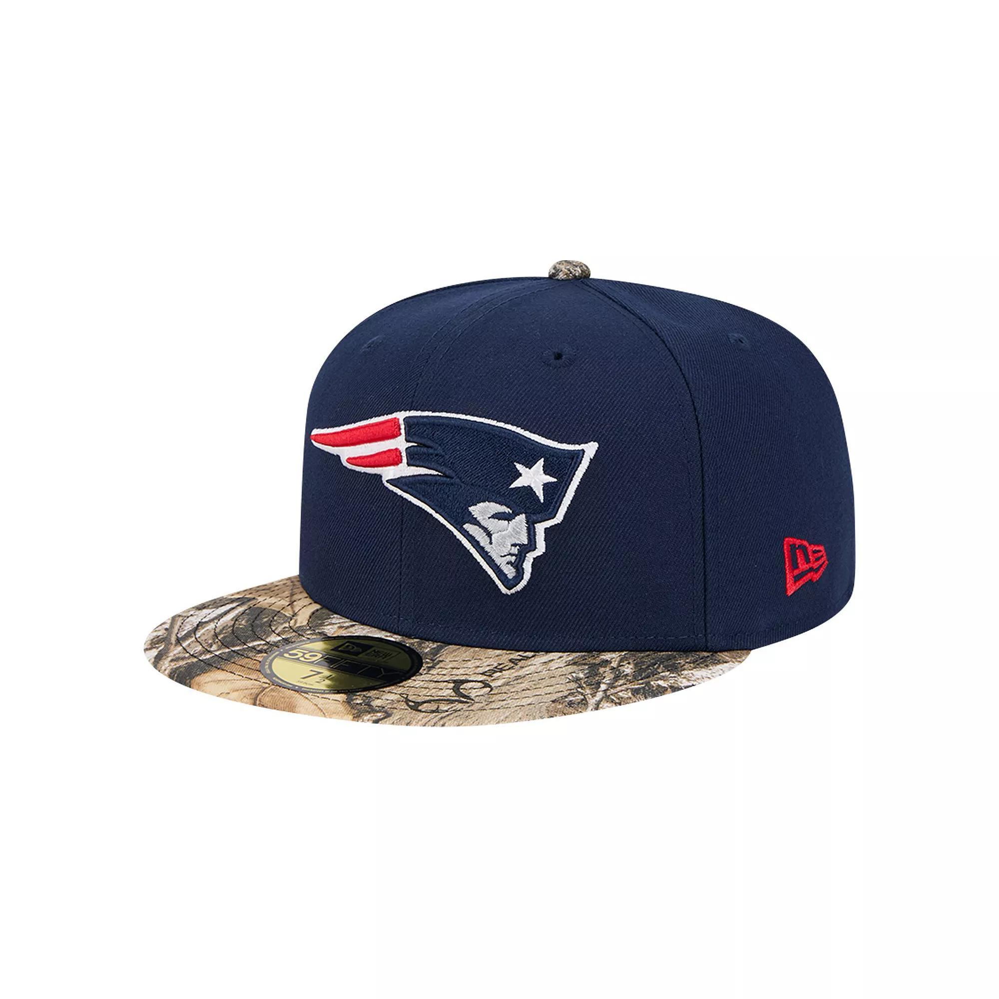 Men's New Era Navy New England Patriots Active Two-Tone Camo 59FIFTY Fitted Hat, Size: 7 1/2, Blue Product Image