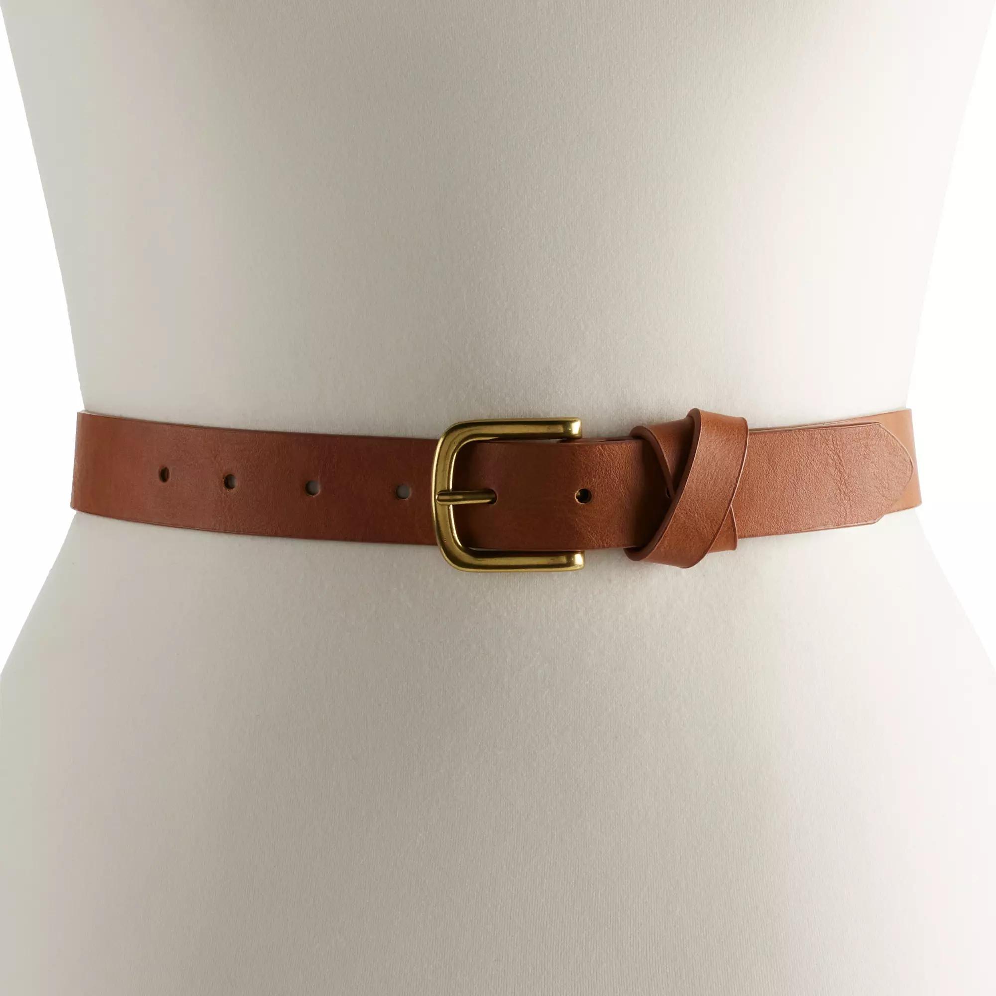 Women's Sonoma Goods For Life® Square Buckle Crossover Keeper Loop Belt, Size: 1XL, Orange Product Image