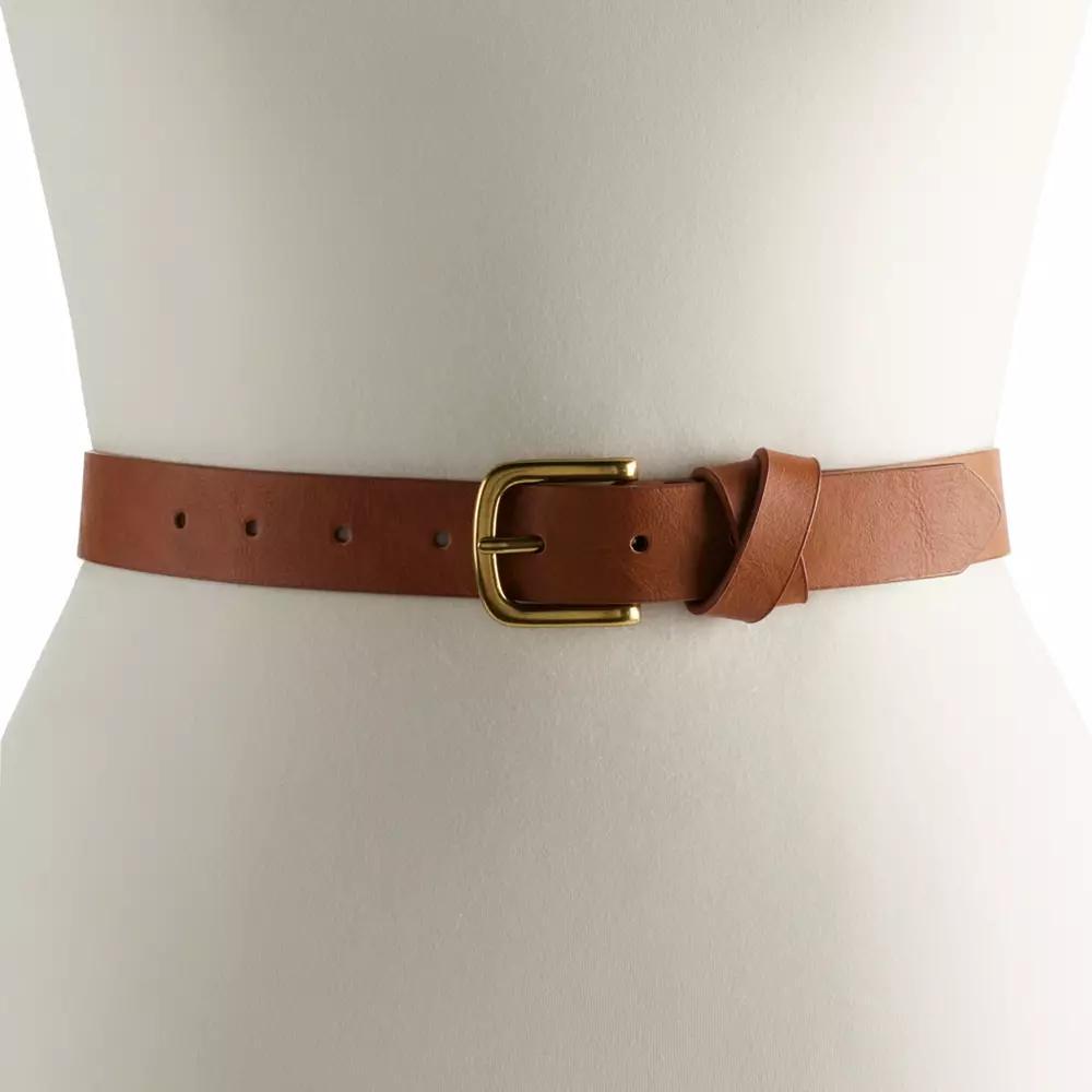 Women's Sonoma Goods For Life® Square Buckle Crossover Keeper Loop Belt, Size: 1XL, Orange Product Image