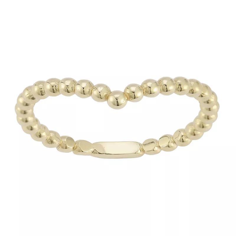 LUMINOR GOLD 14k Gold Triangle Bead Ring, Women's, Size: 8, Yellow Product Image