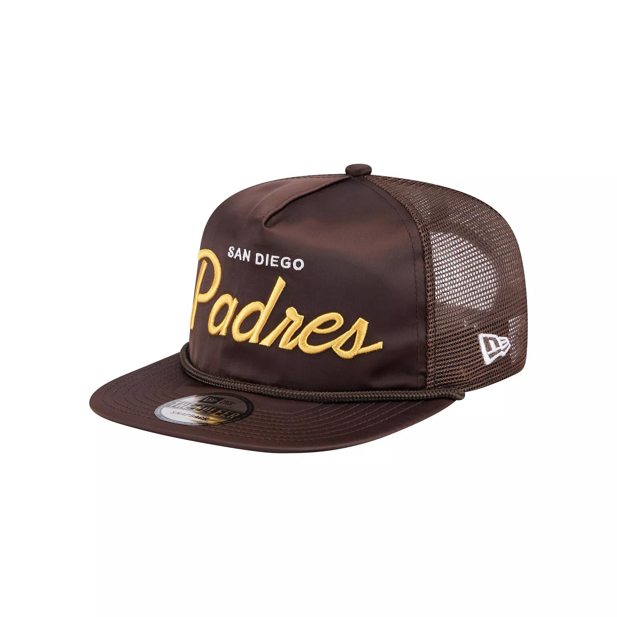 Men's New Era Brown San Diego Padres Retro Satin Script Golfer Adjustable Hat Product Image