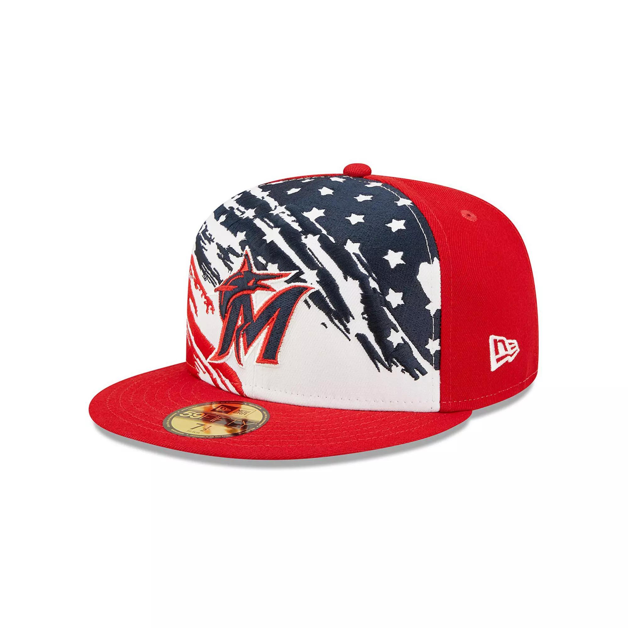Mens New Era Miami Marlins 2022 4th of July On-Field 59FIFTY Fitted Hat Product Image