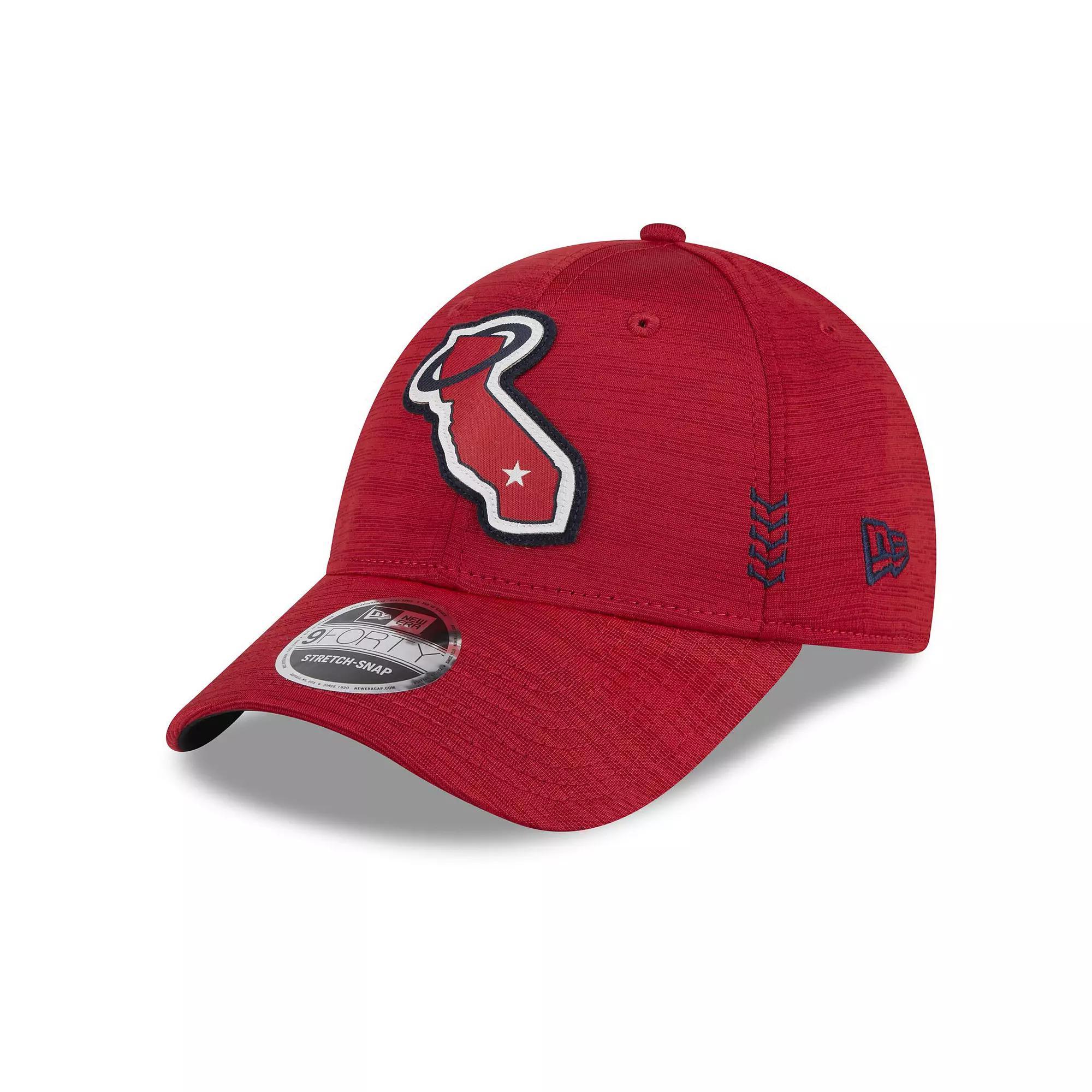 Men's New Era  Red Los Angeles Angels 2024 Clubhouse 9FORTY Adjustable Hat Product Image