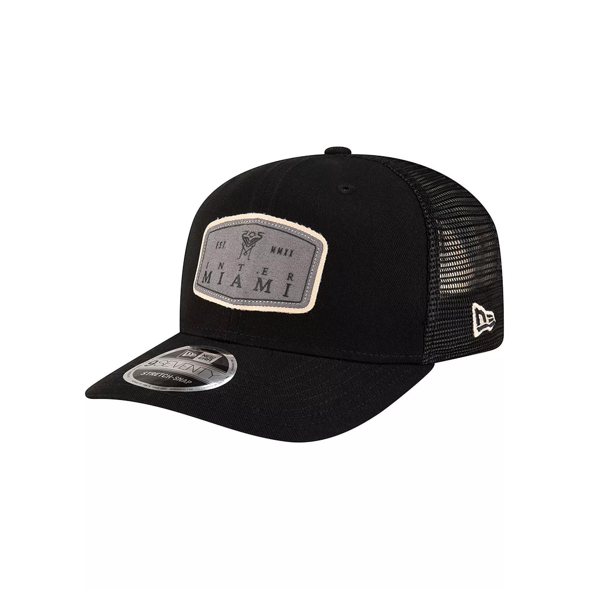Men's New Era  Black Inter Miami CF Labeled 9SEVENTY Trucker Stretch-Snap Adjustable Hat, Mls Black Product Image