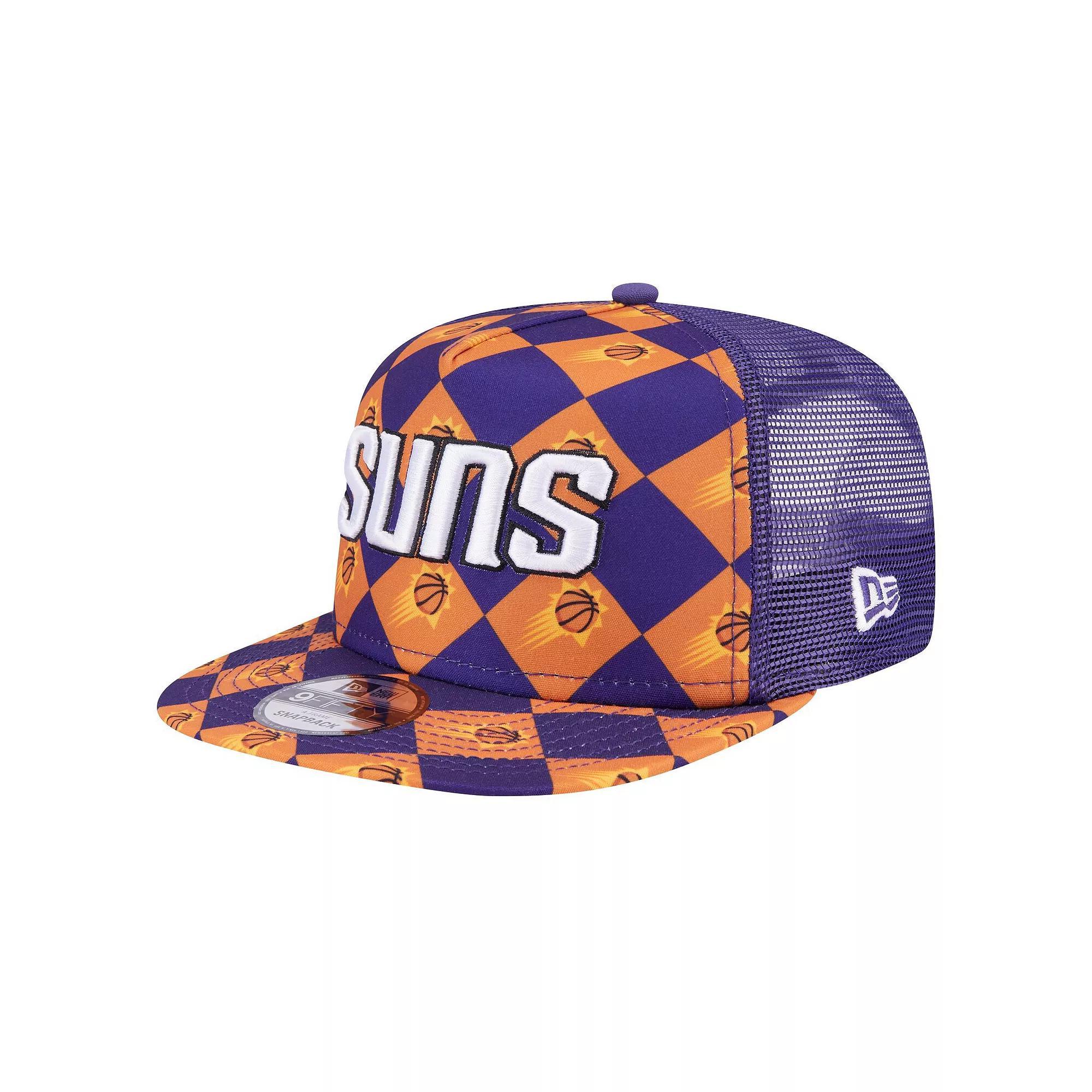 Men's New Era Purple Phoenix Suns Seeing Diamonds A-Frame Trucker 9FIFTY Snapback Hat, Phx Purple Product Image