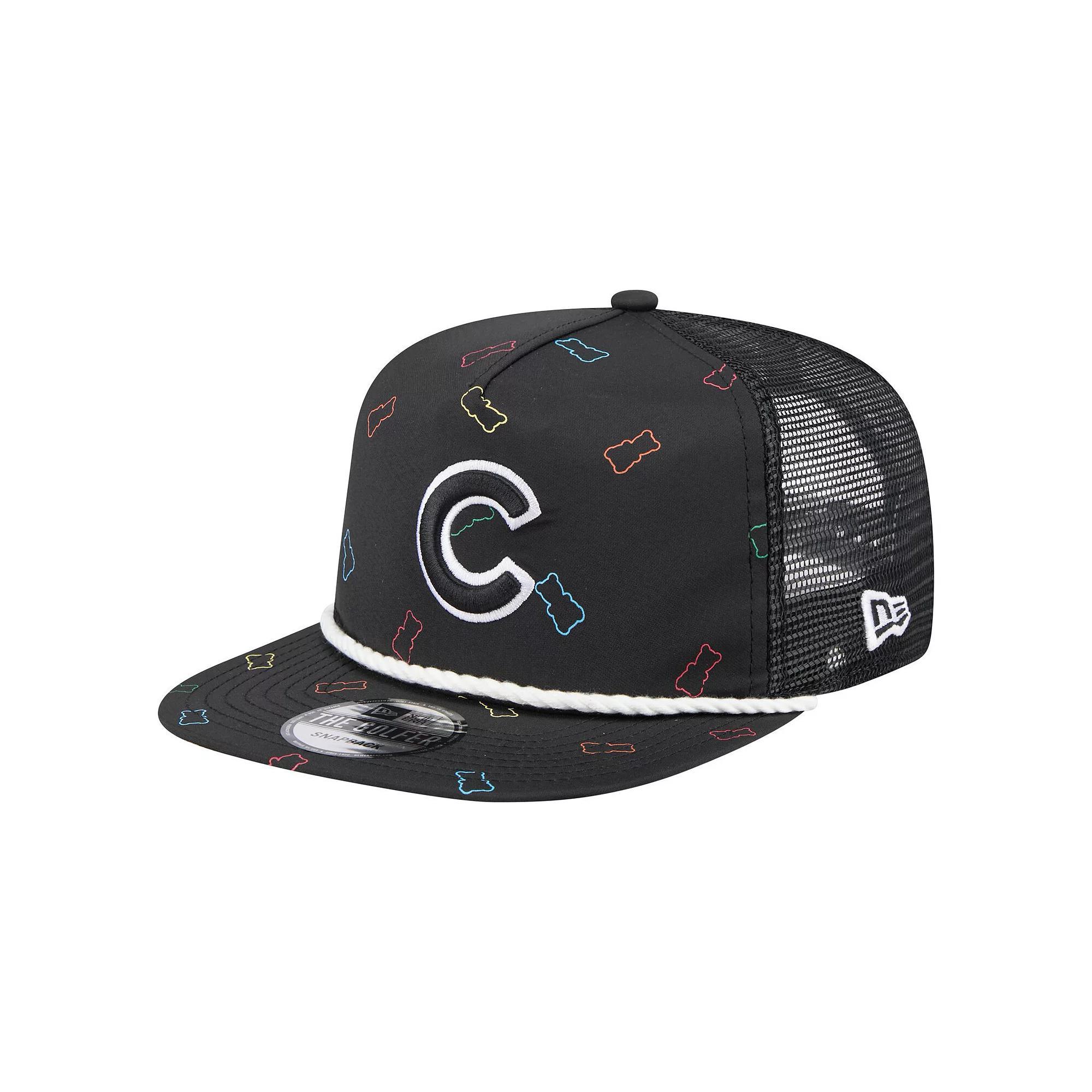 Men's New Era  Black Chicago Cubs Gummy Golfer Trucker Adjustable Hat Product Image
