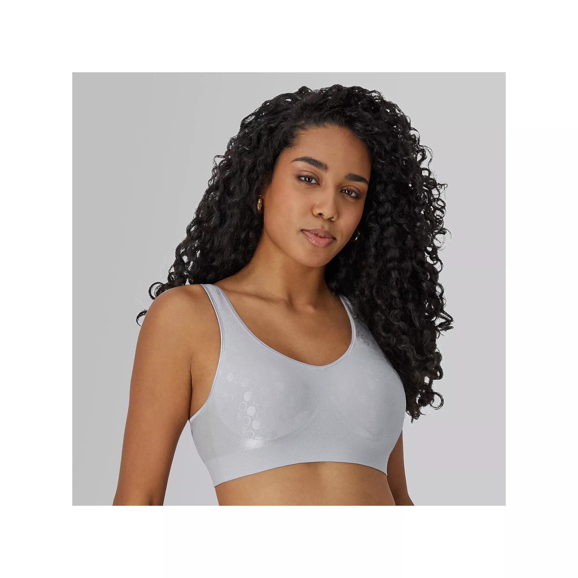 Bali Comfort Revolution Shaping Wireless Bra DF3488, Womens Blue Dot Product Image