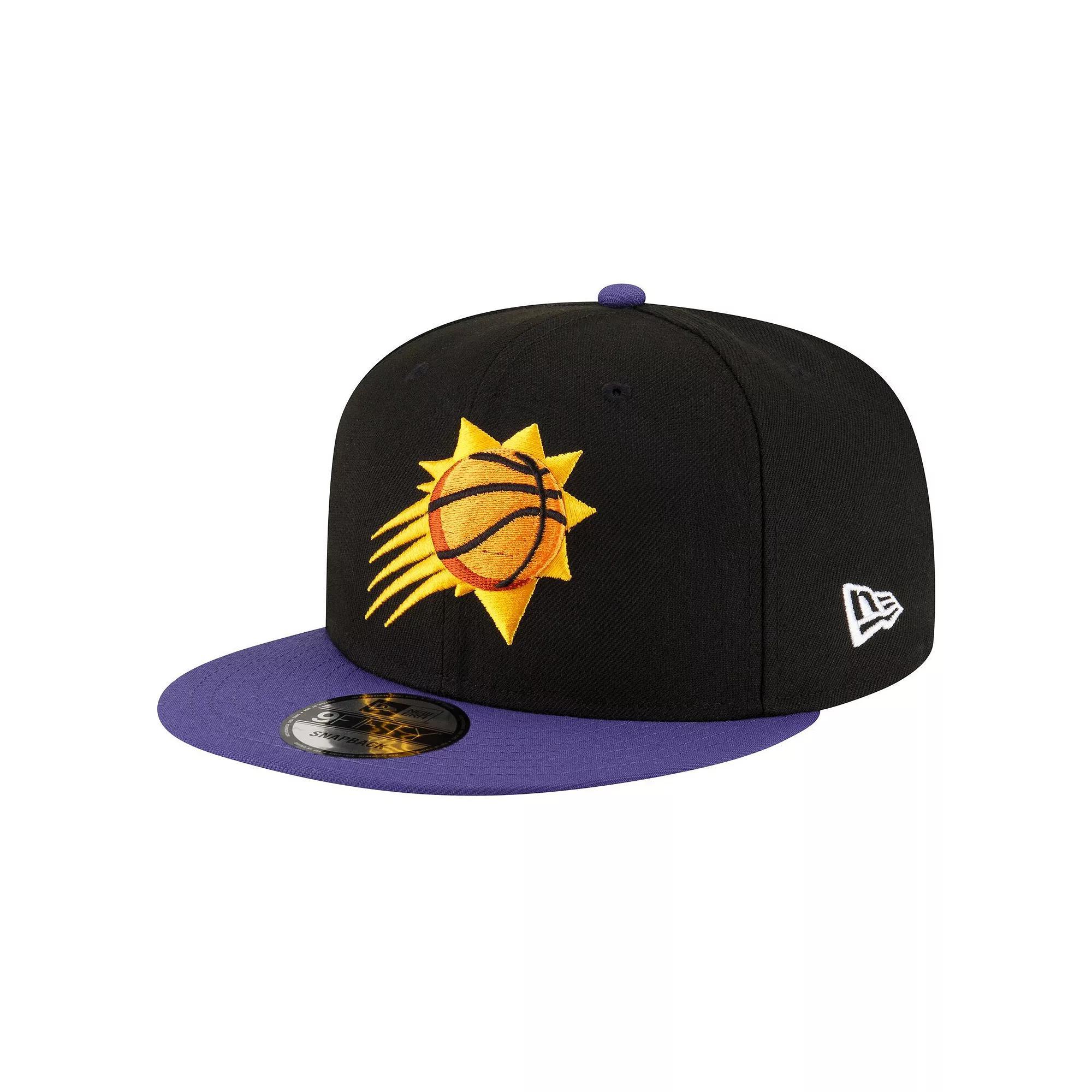 Mens New Era Black/Purple Phoenix Suns Official Team Color 2Tone 9FIFTY Snapback Hat Product Image