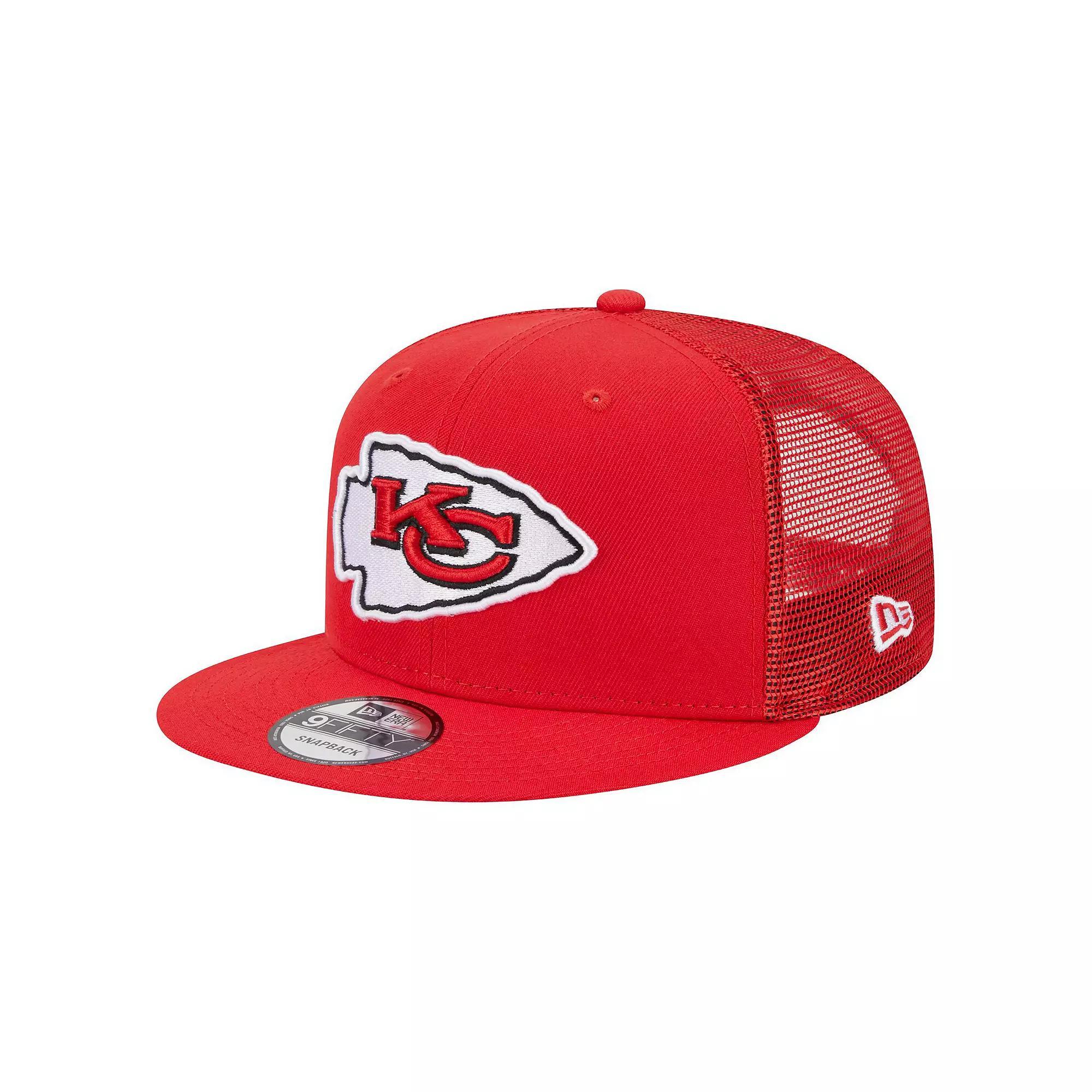 Mens New Era Kansas City Chiefs Main Trucker 9FIFTY Snapback Hat Product Image