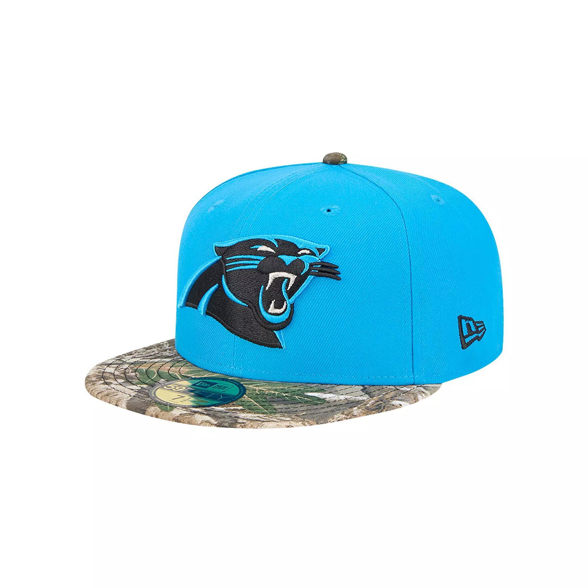 Men's New Era Blue Carolina Panthers Active Two-Tone Camo 59FIFTY Fitted Hat, Size: 7 1/8 Product Image