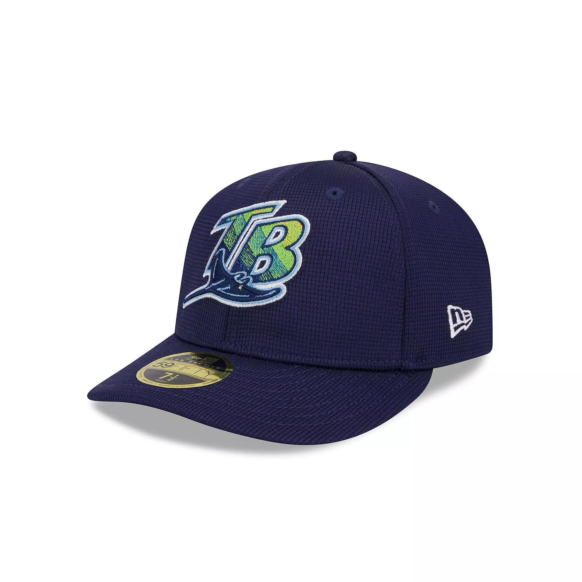 Men's New Era  Navy Tampa Bay Rays 2024 Batting Practice Low Profile 59FIFTY Fitted Hat, Size: 7 7/8, Blue Product Image
