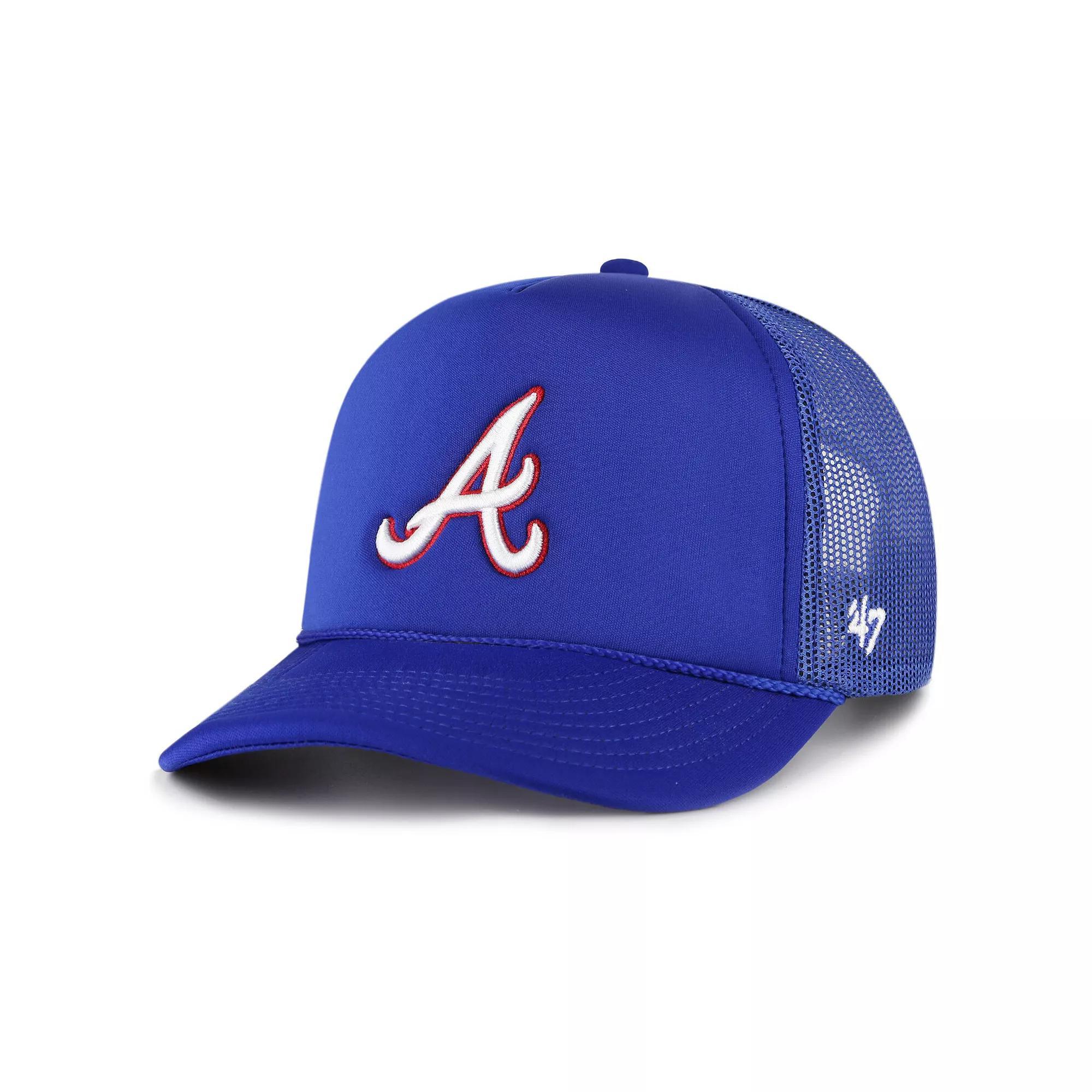 Men's '47 Royal Atlanta Braves Foam Logo Trucker Adjustable Hat, Blue Product Image