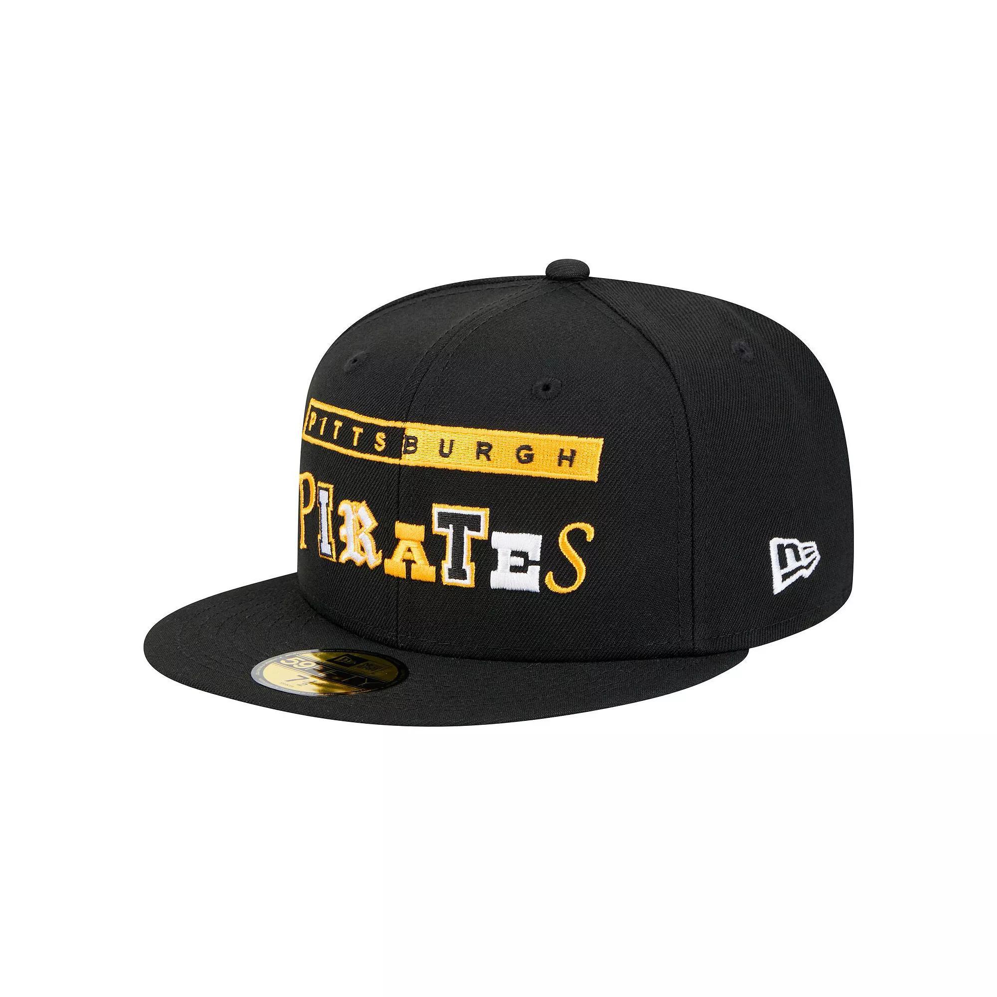 Men's New Era Black Pittsburgh Pirates Ransom 59FIFTY Fitted Hat, Size: 8 Product Image