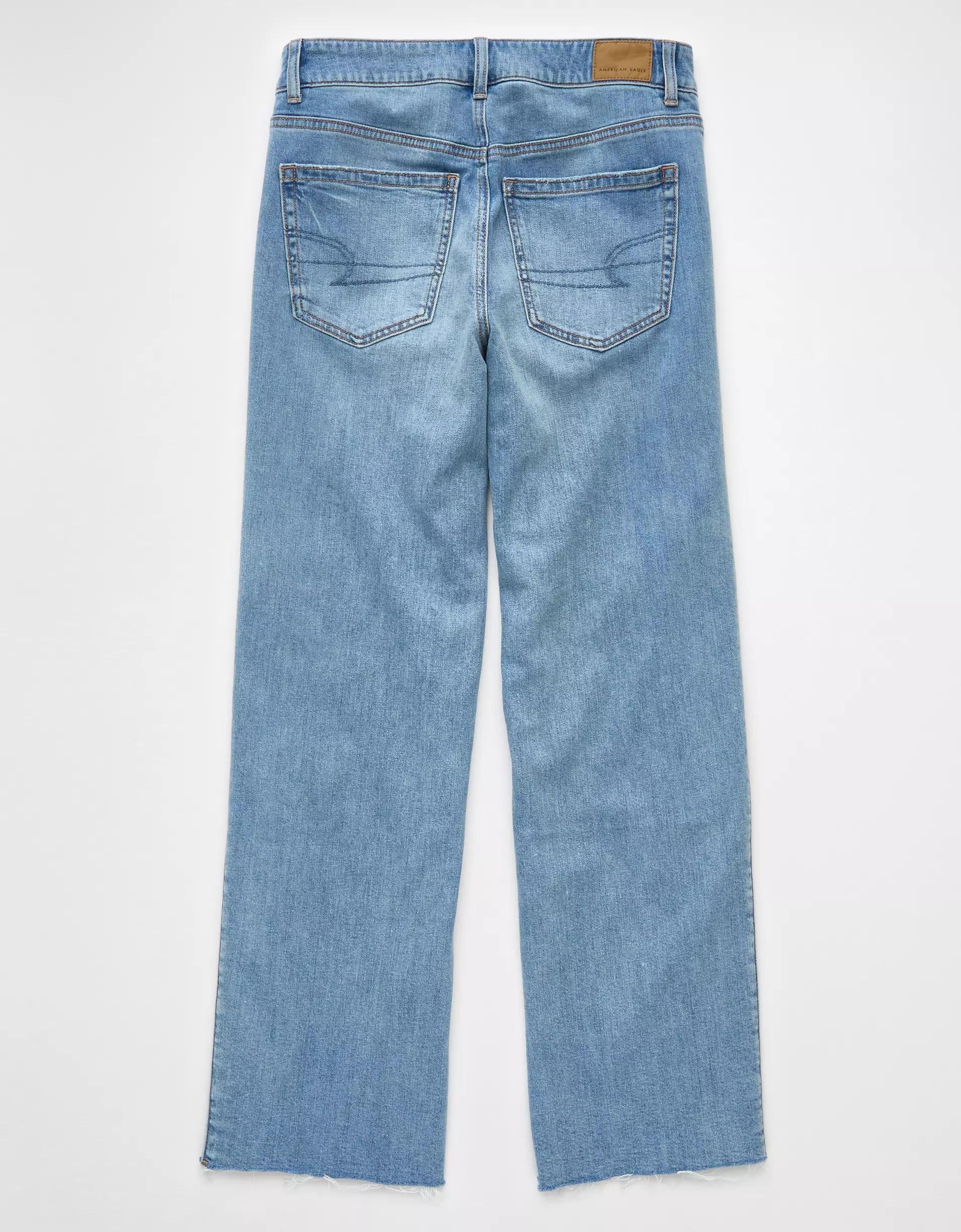 AE Dreamy Drape Stretch Patchwork Low-Rise Baggy Wide-Leg Jean Product Image