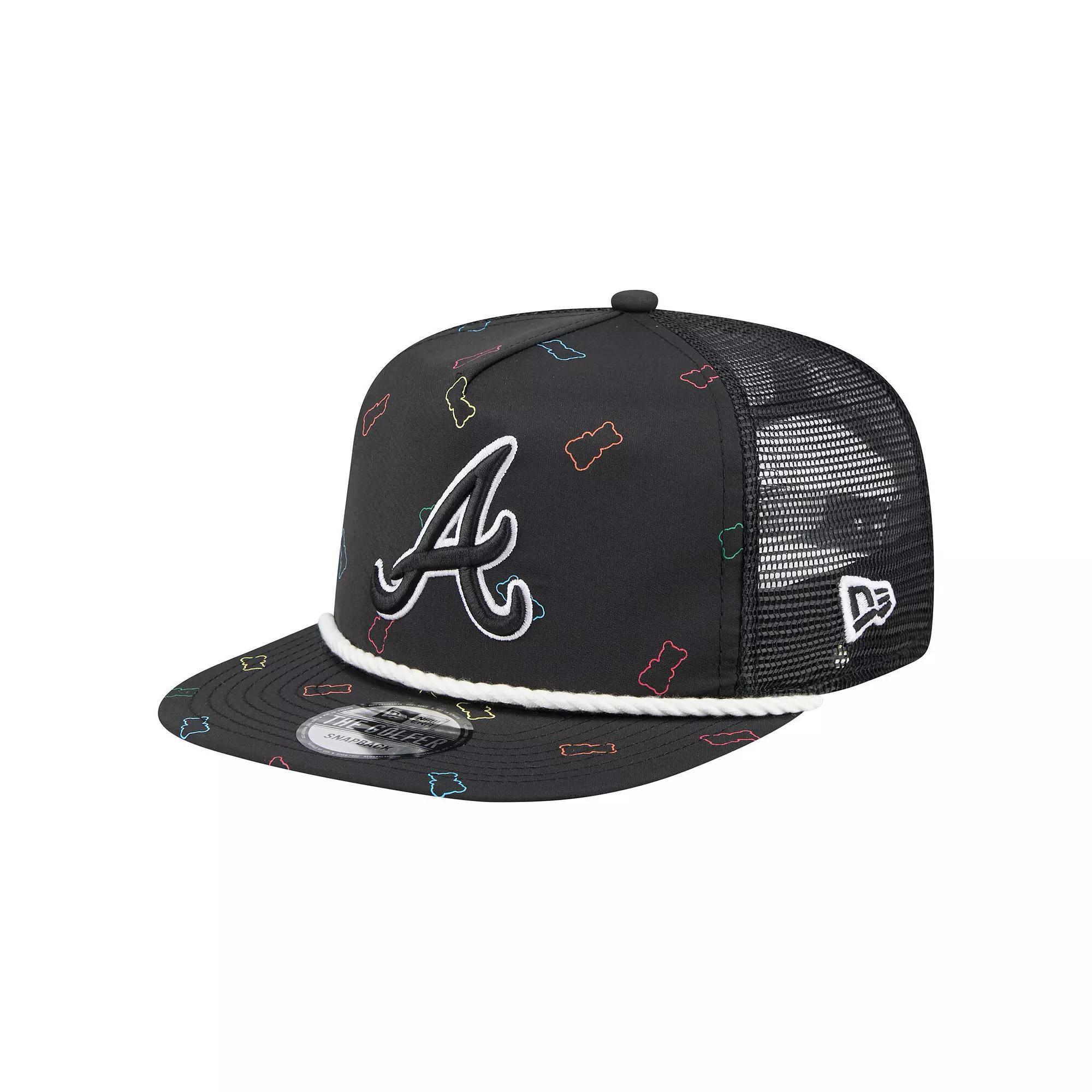 Men's New Era  Black Atlanta Braves Gummy Golfer Trucker Adjustable Hat Product Image