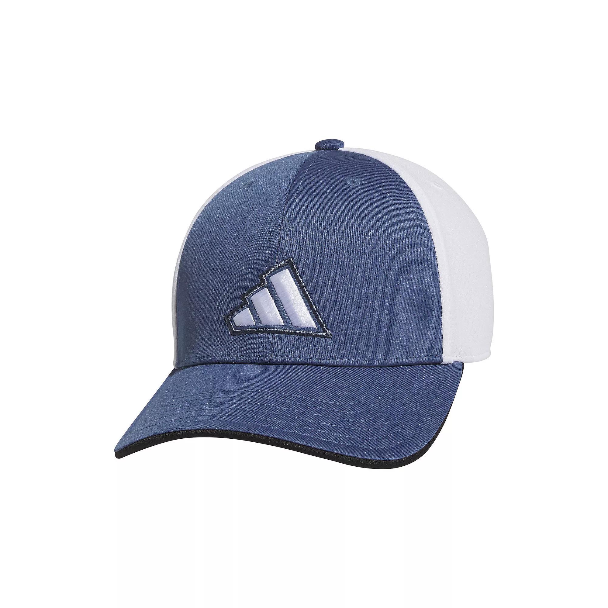 Men's adidas 3-Stripe Logo Stretch Fit Golf Hat, Size: Large/XL, Blue Product Image