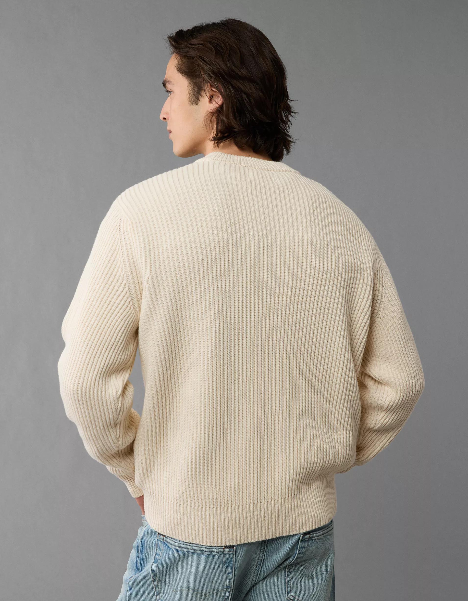 AE Shaker Stitch Crew Neck Sweater Product Image