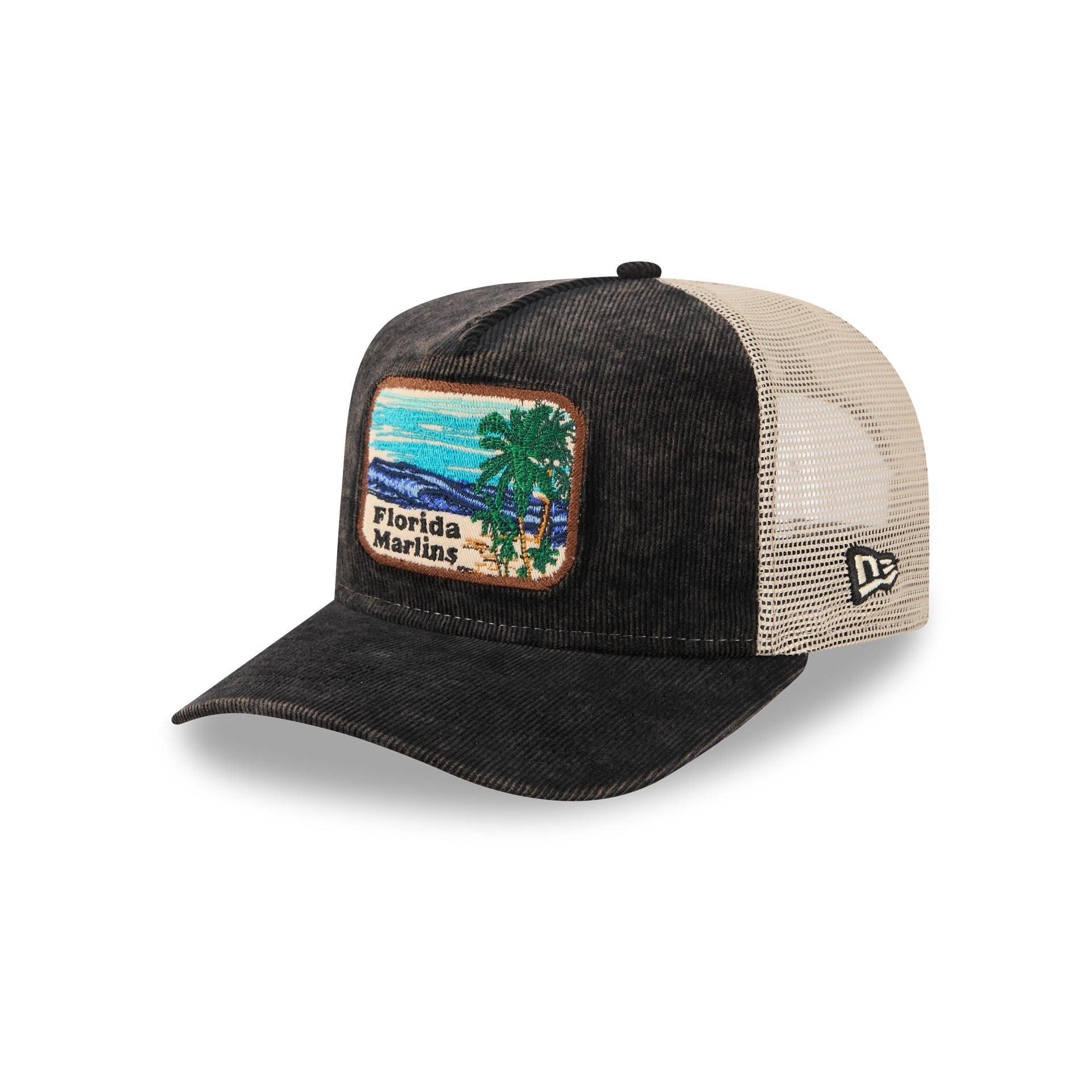 Miami Marlins Vintage Landscape 9FIFTY A-Frame Trucker Hat Male Product Image