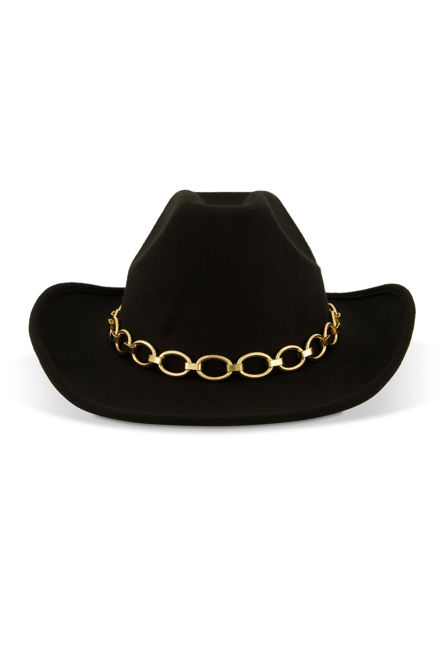 Metallic Chain Detail Cowboy Hat Female Product Image
