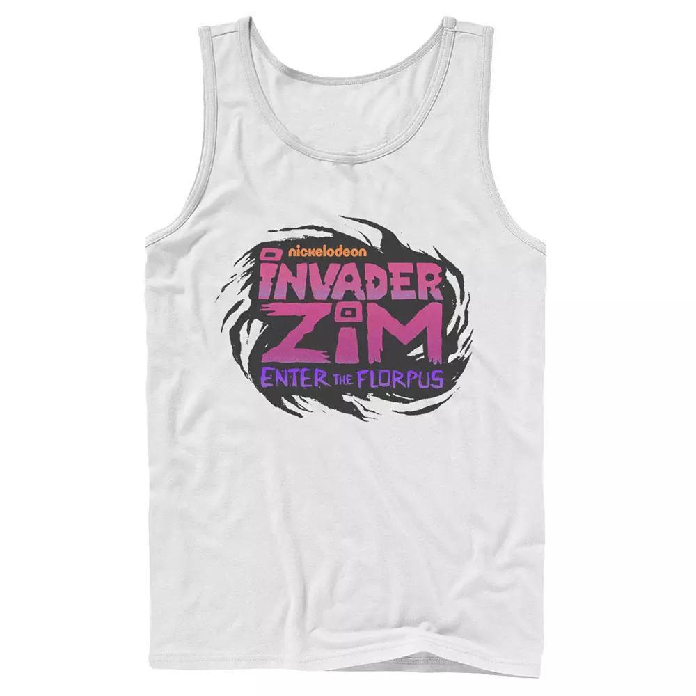 Men's Nickelodeon Invader Zim Enter Florpus Logo Graphic Tank Top, Size: Large, White Product Image
