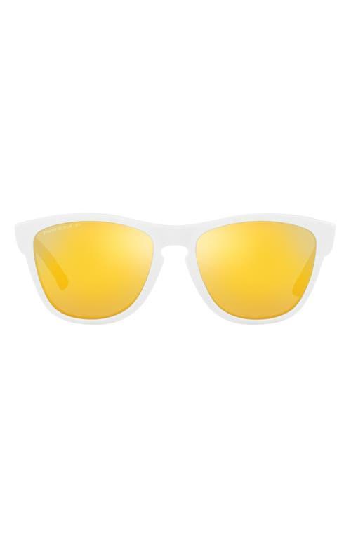 Oakley Unisex OO9013 Frogskins 55mm Square Sunglasses - Polished Clear/Prizm Violet Product Image
