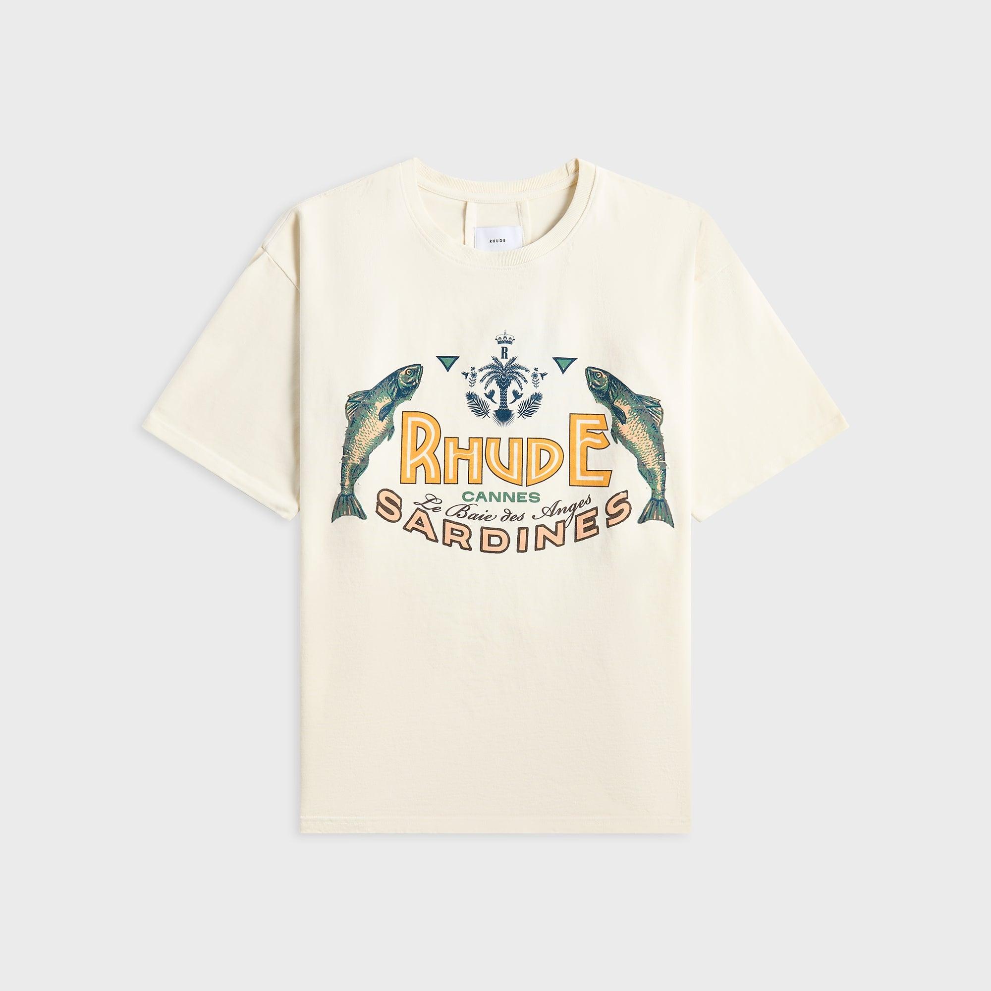 Rhude Sardines Tee - Vintage White Male Product Image