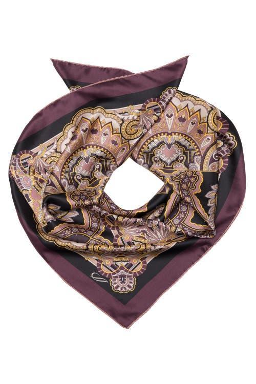 Elizabetta Malta - Hand Rolled Silk Foulard for Women in Plum at Nordstrom Product Image