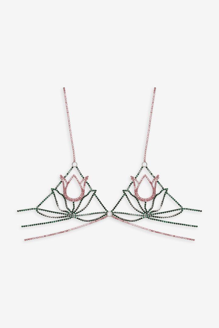 Tulip Rhinestone Bralette — Pink Product Image