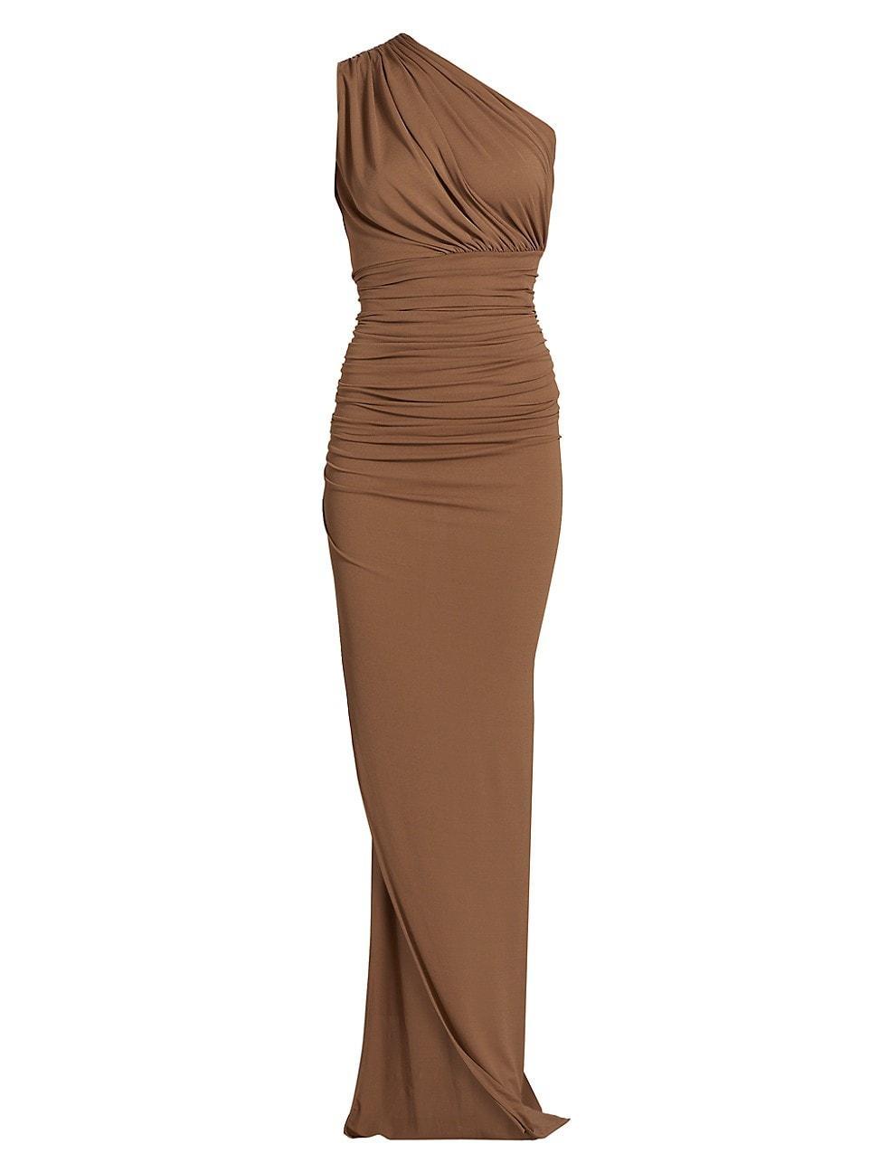 Womens Abito Avra Ruched One-Shoulder Gown Product Image