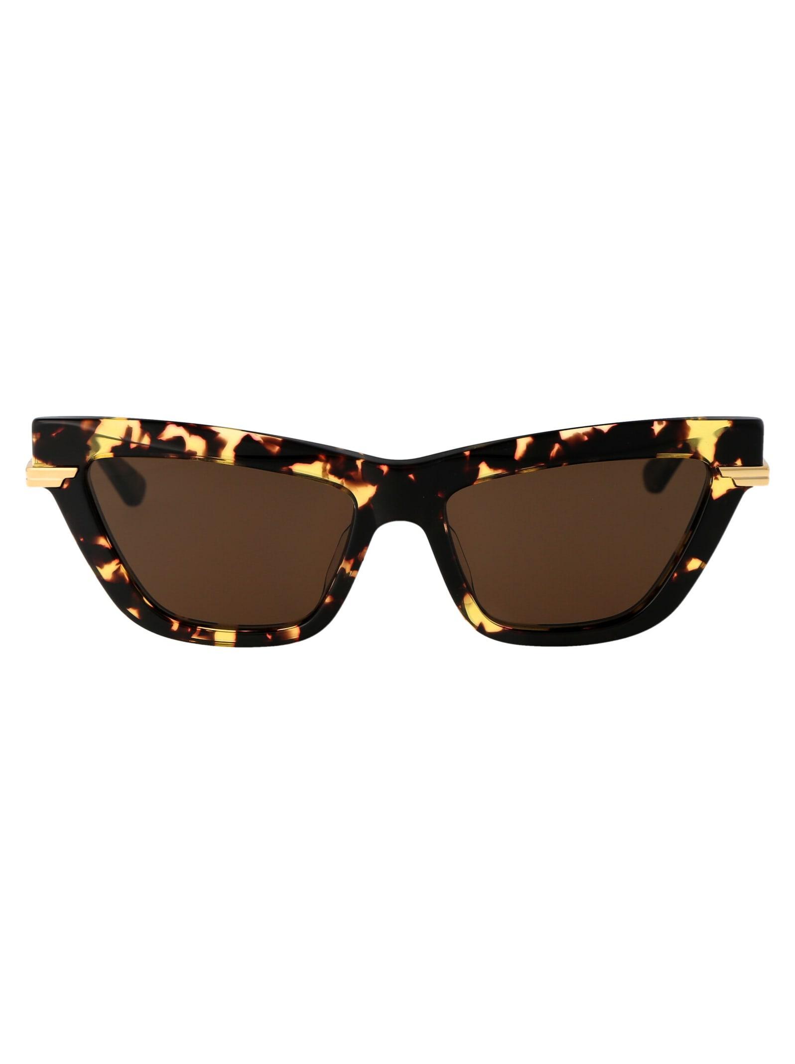 BOTTEGA VENETA Bv1241s Sunglasses In 002 Havana Gold Brown Product Image
