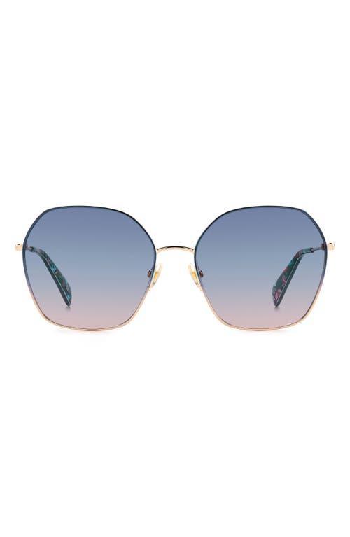 kate spade new york Womens Kenna Rose Gold Frame Round Sunglasses Product Image