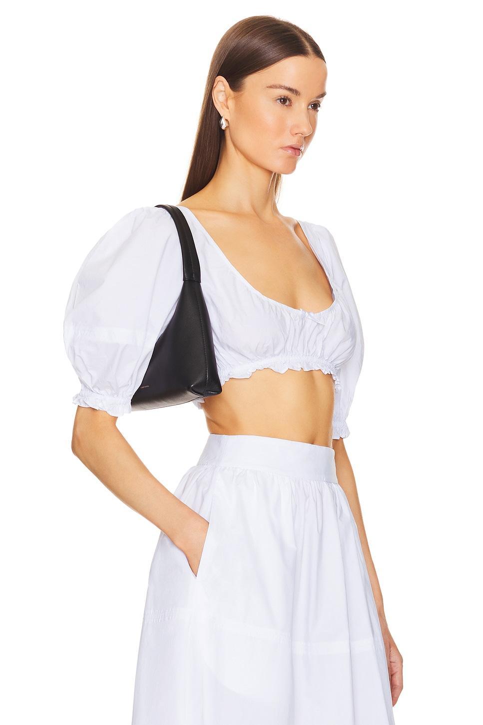 Poplin Cropped Peasant Top Helsa Product Image