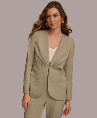 Donna Karan Womens Collarless Blazer Product Image