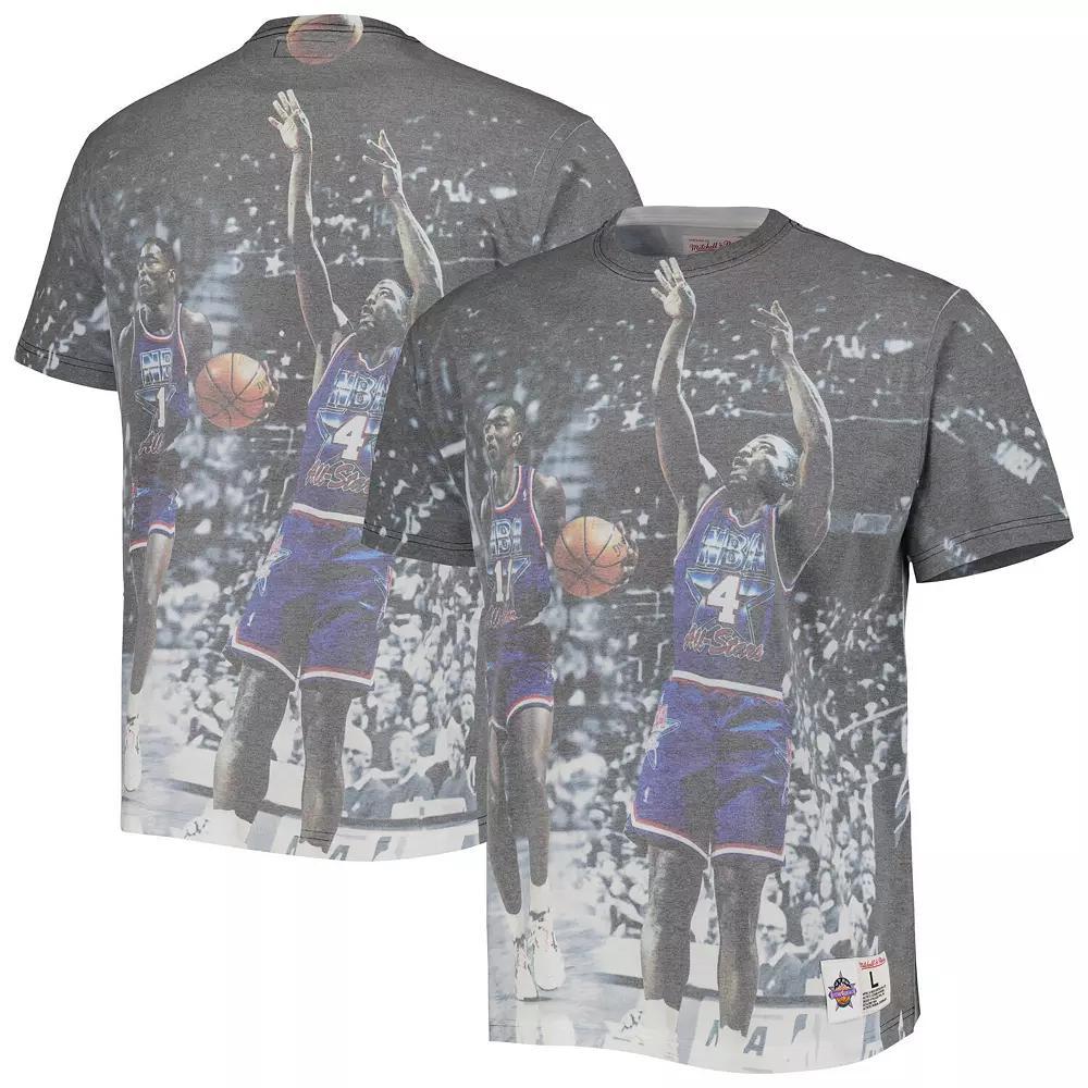 Men's Mitchell & Ness Detroit Pistons Above the Rim Graphic T-Shirt, Size: Large, Pis Grey Product Image