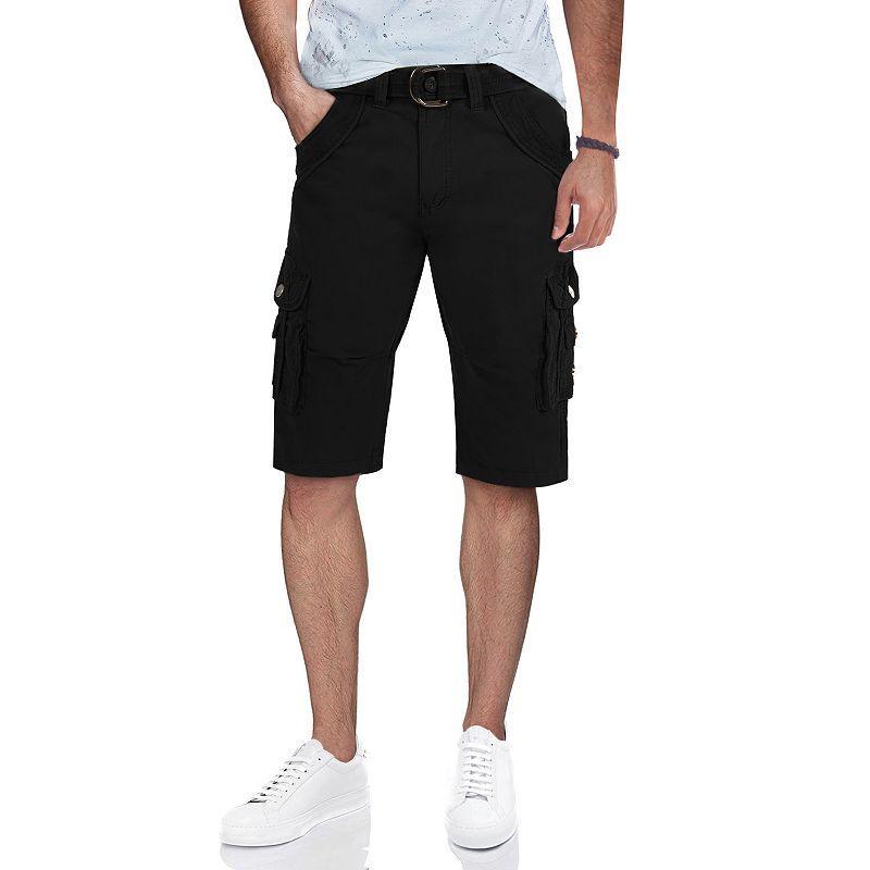 Men's Xray Belted Double-Pocket Bermuda Cargo, Size: 42, Grey Product Image