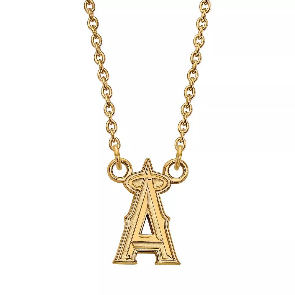 LogoArt Sterling Silver Los Angeles Angels of Anaheim Small Pendant Necklace, Women's, Size: 12MM, Gold Tone Product Image