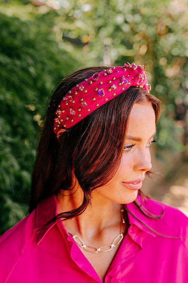 Graceful Reflections Embellished Headband In Berry Product Image